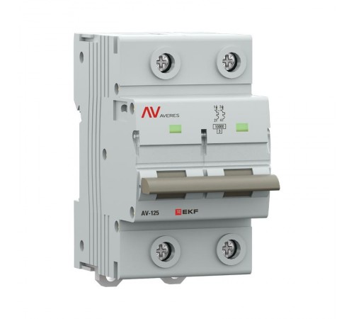 Выключатель автоматический AV-125 2P 100A (C) 10kA  AVERES mcb125-2-100C-av EKF