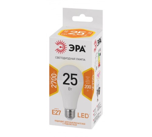 Лампа светодиодная LED 25Вт E27 2700К СТАНДАРТ груша  Б0035334  ЭРА