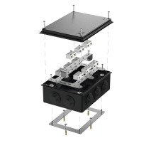 Коробка огнестойкая для о/п 40-0320-FR6.0-4-18-Р Е15-Е60 RAL9005 200х150х75 (5 шт/кор) черная  40-0320-9005-FR6.0-4-18-Р  Промрукав