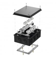 Коробка огнестойкая для о/п 40-0320-FR6.0-4-18-Р Е15-Е60 RAL9005 200х150х75 (5 шт/кор) черная  40-0320-9005-FR6.0-4-18-Р  Промрукав