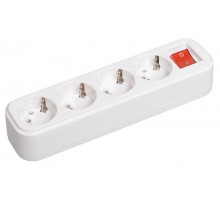 Розетка переносная разб. с выкл. К04В 4 места CLASSIC  KYP11-16-04-00-ZK  IEK