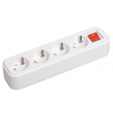 Розетка переносная разб. с выкл. К04В 4 места CLASSIC  KYP11-16-04-00-ZK  IEK