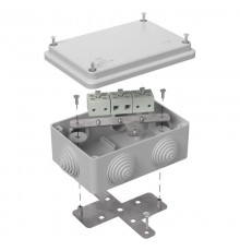 Коробка огнестойкая для о/п 40-0340-FR6.0-6 Е15-Е120 RAL7035 120х80х50 (20 шт/кор) серая  40-0340-7035-FR6.0-6  Промрукав