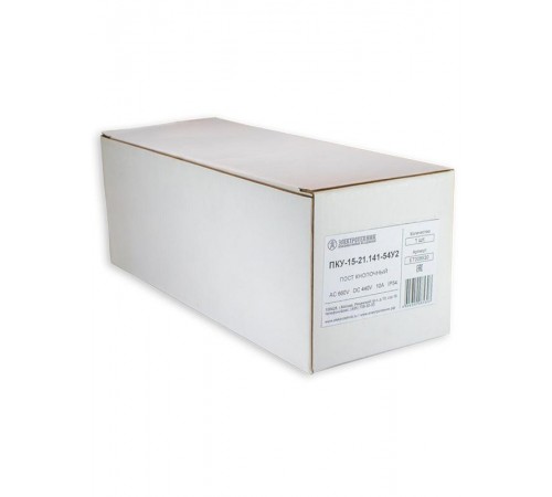 ПКУ-15-21.141-54У2 (2*КЕ081/2(1з+1р) черная + 2*КЕ081/2(1з+1р) красная + PG-21), пост управления (ЭТ)  ET008530  Электротехник