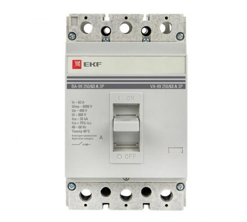 Выключатель автоматический ВА-99 250/63А 3P 35кА EKF PROxima  mccb99-250-63  EKF