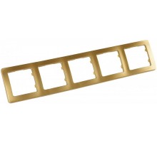 Рамка пятиместная, скрытой установки, цвет золото  Р405-07  HEGEL