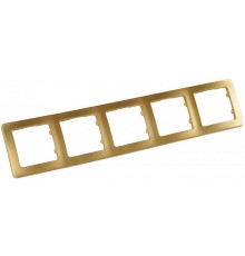 Рамка пятиместная, скрытой установки, цвет золото  Р405-07  HEGEL