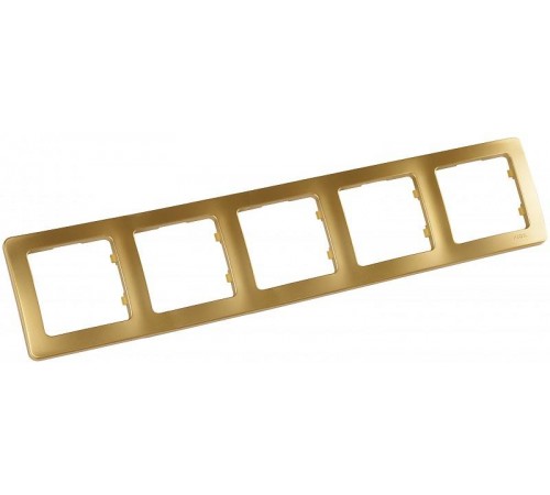 Рамка пятиместная, скрытой установки, цвет золото  Р405-07  HEGEL