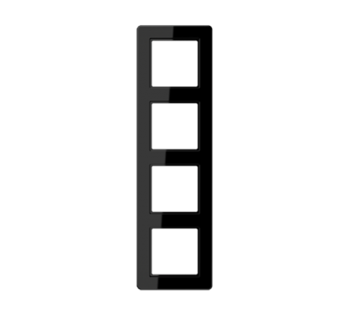 Рамка для вертикальной и горизонтальной установки, 4 поста; термопласт; черный; A FLOW  AF584BFSW  Jung