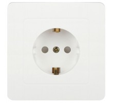 Розетка  7-206-01 Style с заземлением 2P+E Schuko со шторками, 16А-250В, IP20, СУ, белый   Б0060623  Intro
