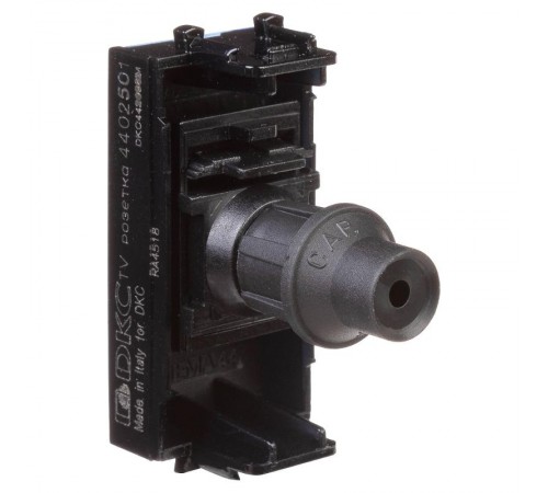 ТВ розетка оконечная "Черный квадрат", "Avanti", 1 мод.  4402501  DKC