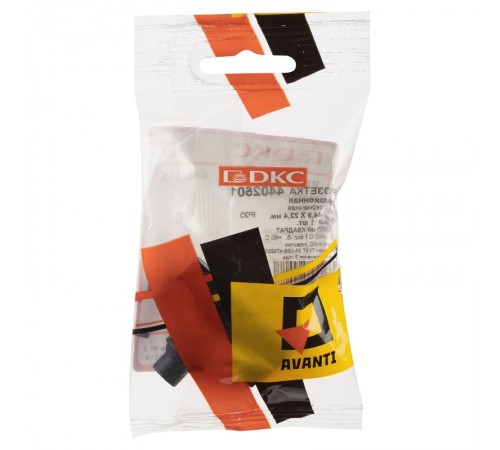 ТВ розетка оконечная "Черный квадрат", "Avanti", 1 мод.  4402501  DKC