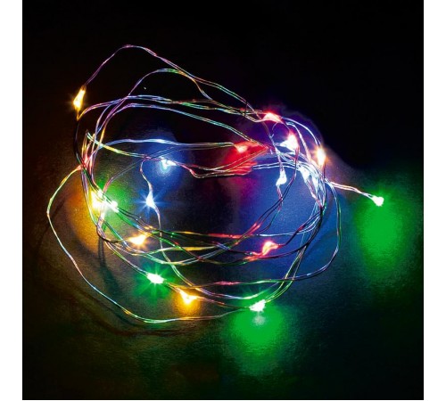 Гирлянда линейная Роса,  100LED мультиколор, 10м, IP20 USB, прозрачный шнур, CL576  48188  FERON