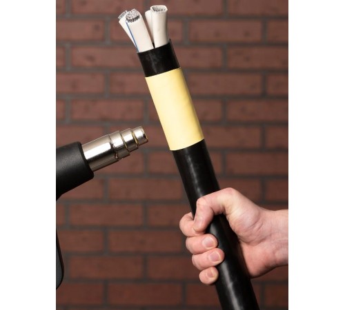 Термоусаживаемая трубка ТУТ нг 100/50 желтая рулон PROxima  tut-100-y  EKF