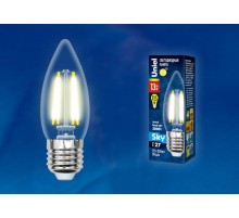 Лампа светодиодная LED-C35-13W/3000K/E27/CL PLS02WH LED. "свеча", прозр. Серия Sky. 3000К .  UL-00005901  Uniel