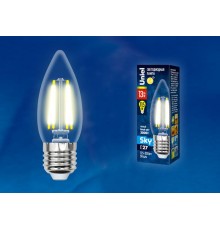 Лампа светодиодная LED-C35-13W/3000K/E27/CL PLS02WH LED. "свеча", прозр. Серия Sky. 3000К .  UL-00005901  Uniel