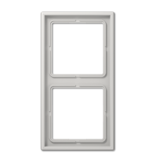 Рамка для вертикальной и горизонтальной установки, 2 поста; дюропласт; светло-серый; LS990  LS982LG  Jung