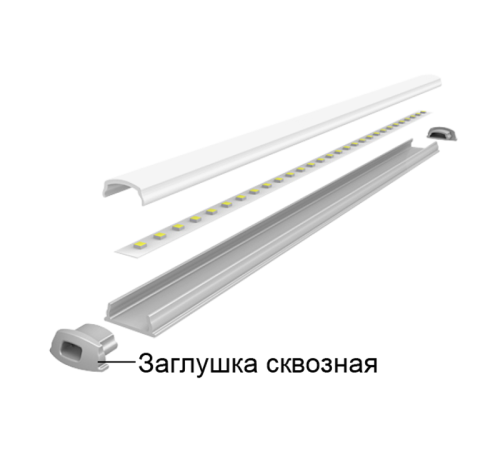 Заглушка торцевая для PAL 1105  СКВОЗНАЯ  5009646  Jazzway