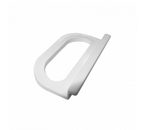 Ручка большая трапецевидная, 45х33 мм, пластик, белый (2 шт) - пакет   142797  Tech-KREP