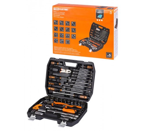 Набор инструментов универсальный №5, 48 позиций, CR-V сталь "Алмаз"  SQ1014-0105  TDM