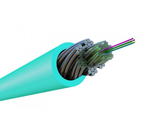 FO-AWS1-IN-503-2-LSZH-AQ Кабель волоконно-оптический 50/125 (OM3) многомодовый, 2 волокна, супергибкий, бронир., нг(А)-HF 448727  Hyperline