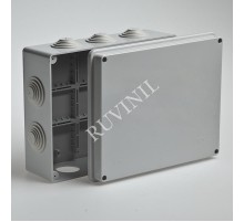 Коробка распределительная для о/п 240х195х90мм 10вводов IP55  67065  Рувинил