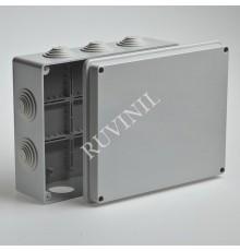 Коробка распределительная для о/п 240х195х90мм 10вводов IP55  67065  Рувинил
