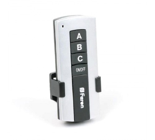 Выключатель дистанционный 230V 1000W TM76 3-х канальный 30м с пультом управления, черное серебро  23345  FERON