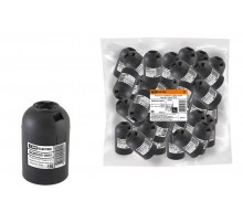 Патрон Е27 подвесной, термостойкий пластик, черный,  SQ0335-0051  TDM