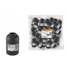 Патрон Е27 подвесной, термостойкий пластик, черный,  SQ0335-0051  TDM