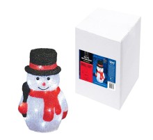 Фигура светодиодная  "Снеговик-3"  ULD-M1827-030/STA WHITE IP20 SNOWMAN-3,   30 диодов, размер 18*15*27 см, белый, IP20.  11034  Uniel