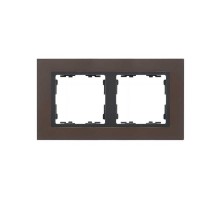 Simon 82 Рамка декоративная, 2 поста, S82 Nature, Металл, свинец-графит  82827-38  Simon