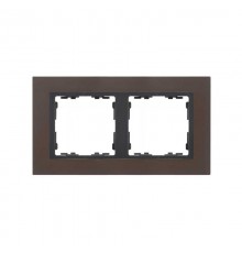 Simon 82 Рамка декоративная, 2 поста, S82 Nature, Металл, свинец-графит  82827-38  Simon