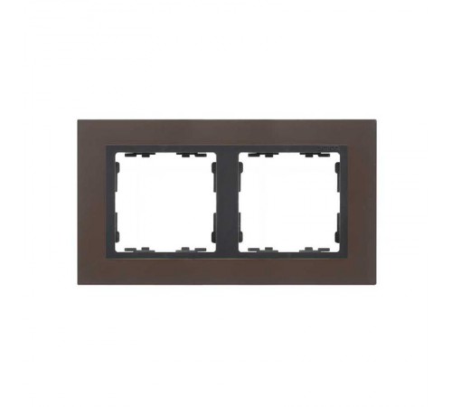 Simon 82 Рамка декоративная, 2 поста, S82 Nature, Металл, свинец-графит  82827-38  Simon