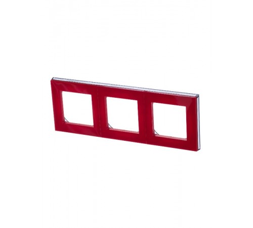 ABB Levit Красный / дымчатый чёрный Рамка 3-ая  3901H-A05030 65W  2CHH015030A6065  ABB