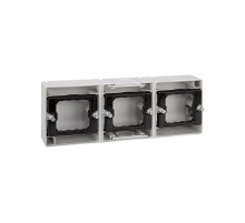 Simon 44 Aqua Основание под 3-местную рамку, IP55, открытый горизонтальный монтаж, 236*84*33мм, S44 Aqua, серый  4400765-035  Simon