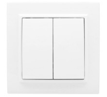 Выключатель 2-кл. СП проходной 10А белый Минск Basic  ERV10-027-10  EKF