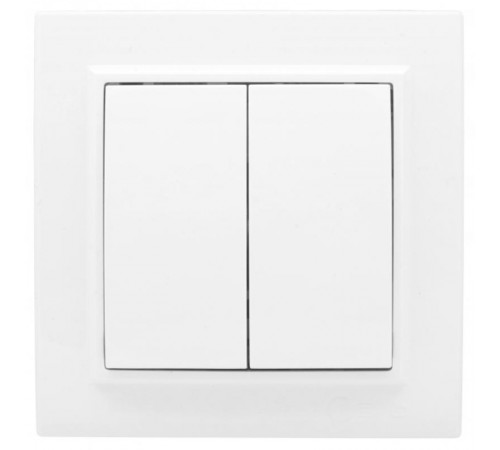 Выключатель 2-кл. СП проходной 10А белый Минск Basic  ERV10-027-10  EKF