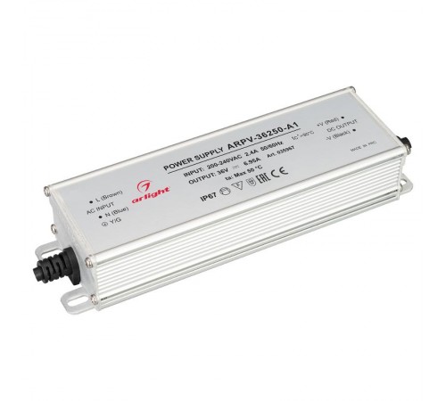Блок питания ARPV-36250-A1 (36V, 6.95A, 250W) (Arlight, IP67 Металл, 3 года)  035967  Arlight