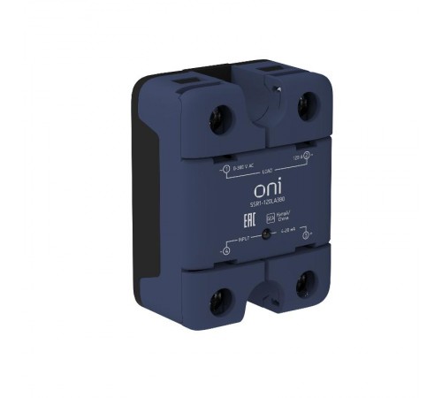 Реле твердотельное SSR1 120А 4-20мА 0-380В AC  SSR1-120LA380  ONI