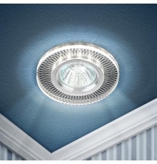 Светильник точечный декоративный DK LD43 SL 3D /1 cо светодиодной подсветкой MR16, зеркальный (50/1500)  Б0048939  ЭРА