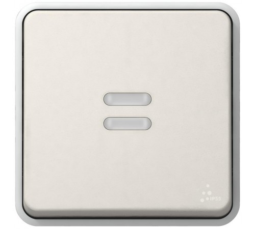 Plexo Белый Выключатель 1-клавишный с подсв. с задержкой отключения IP55  069604  Legrand