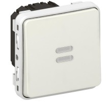 Plexo Белый Выключатель 1-клавишный с подсв. с задержкой отключения IP55  069604  Legrand