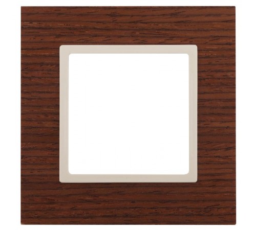 14-5301-09 Рамка на 1 пост, дерево, Эра Elegance, дуб+сл.кость  Б0034568  ЭРА