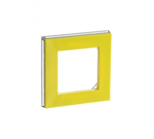 ABB Levit Жёлтый / дымчатый чёрный Рамка 1-ая  3901H-A05010 64W  2CHH015010A6064  ABB