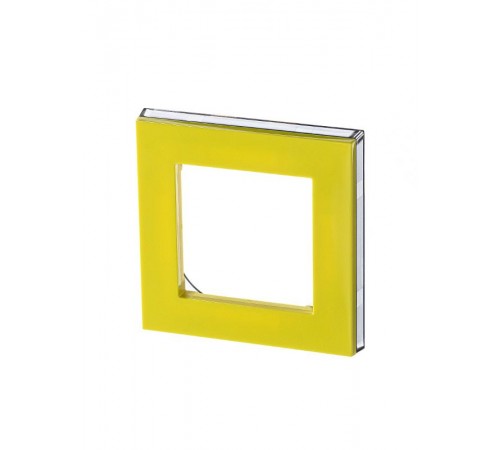 ABB Levit Жёлтый / дымчатый чёрный Рамка 1-ая  3901H-A05010 64W  2CHH015010A6064  ABB