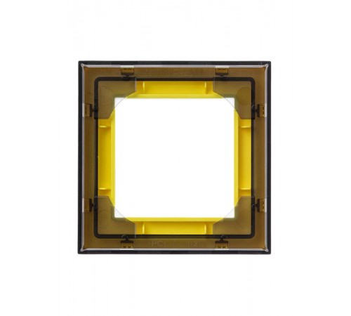 ABB Levit Жёлтый / дымчатый чёрный Рамка 1-ая  3901H-A05010 64W  2CHH015010A6064  ABB