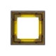 ABB Levit Жёлтый / дымчатый чёрный Рамка 1-ая  3901H-A05010 64W  2CHH015010A6064  ABB