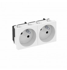 Розетка двойная 33° франц. стандарт, 250 В, 16A (белый) (STD-F3 RW2)  6120242  OBO Bettermann