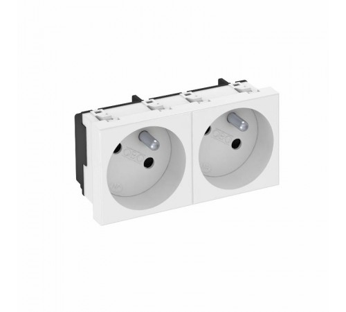 Розетка двойная 33° франц. стандарт, 250 В, 16A (белый) (STD-F3 RW2)  6120242  OBO Bettermann